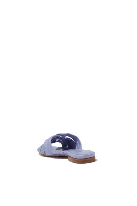 Maya Braided Flat Sandals in Nappa Leather